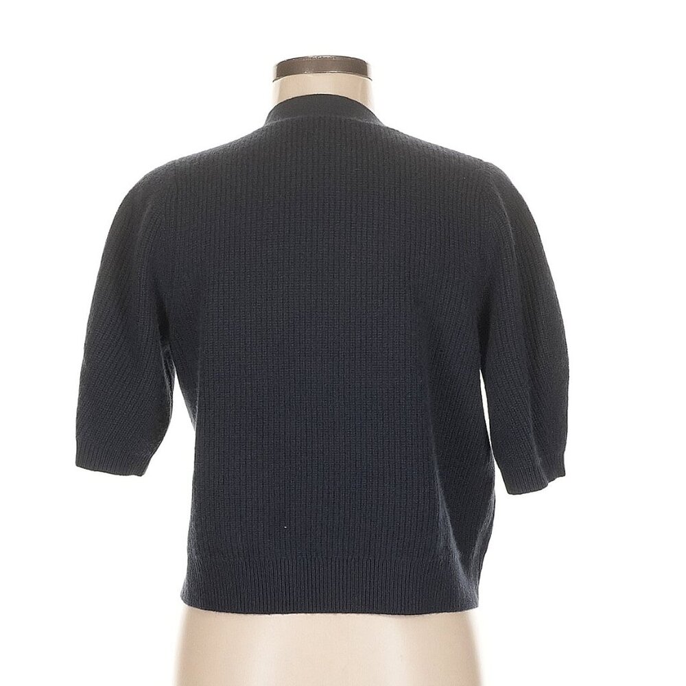Sister Katie Cameron Short Sleeved Cashmere Cardigan Navy Blue Medium - Picture 3 of 4